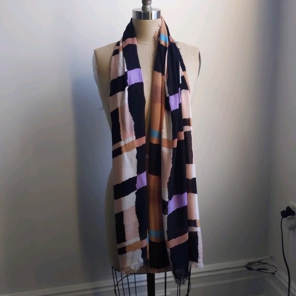 🧣Echo Color block Scarf - Picture 2 of 7